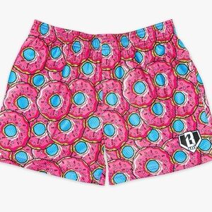 Boys Donut Print Pink Shorts